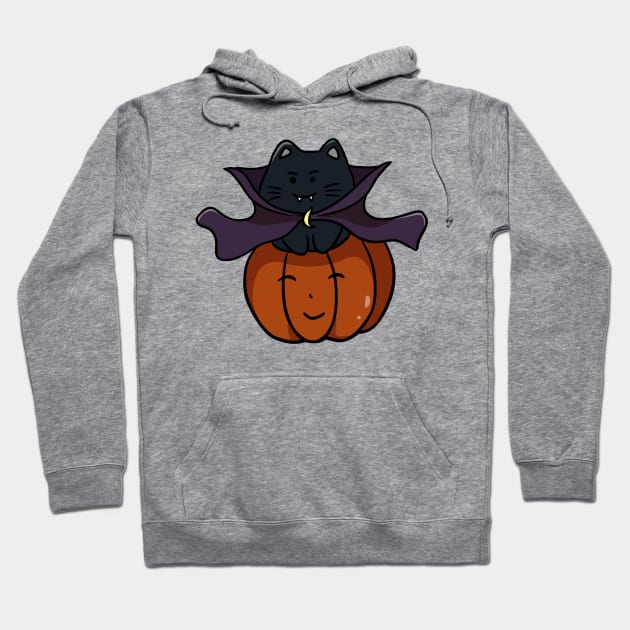 Cute vampire cat Hoodie by Doya